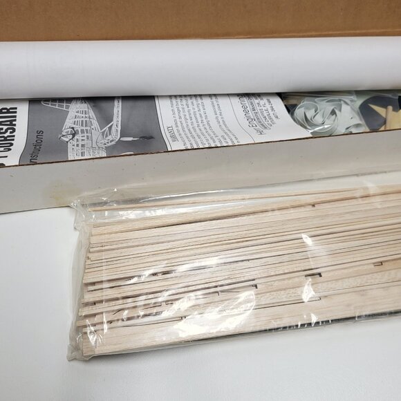 CORSAIR F4U-1 Laser Cut Airplane KIT 30" Wingspan Rubber Powered Herr Engineerin - Picture 13 of 13